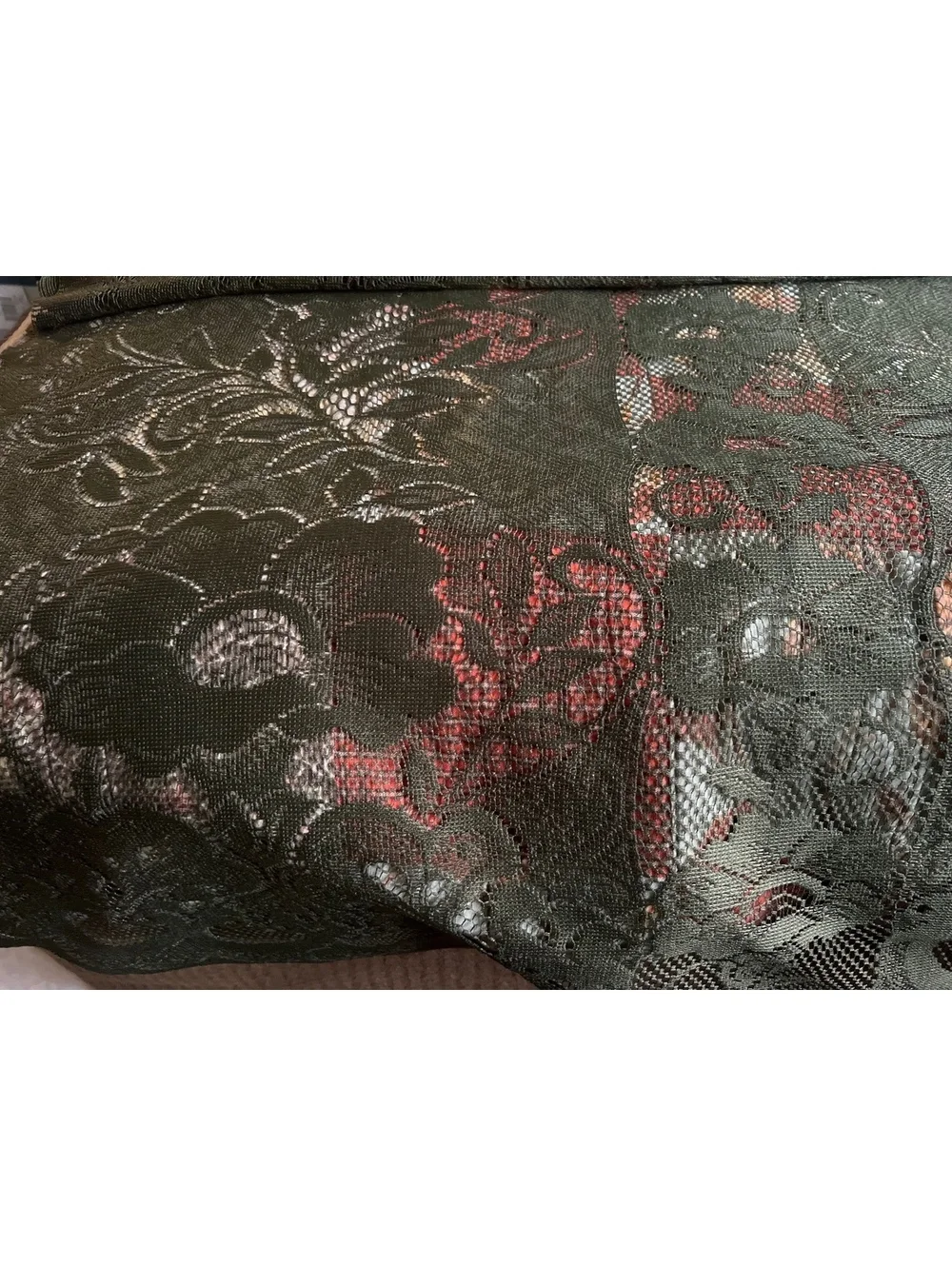Green Panel Lace Fabric 46x80 Inches